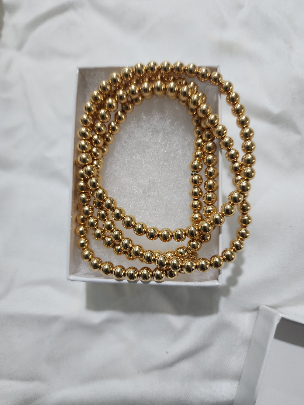 Gold Beaded Stretch Bracelet Set - Women Jewelry